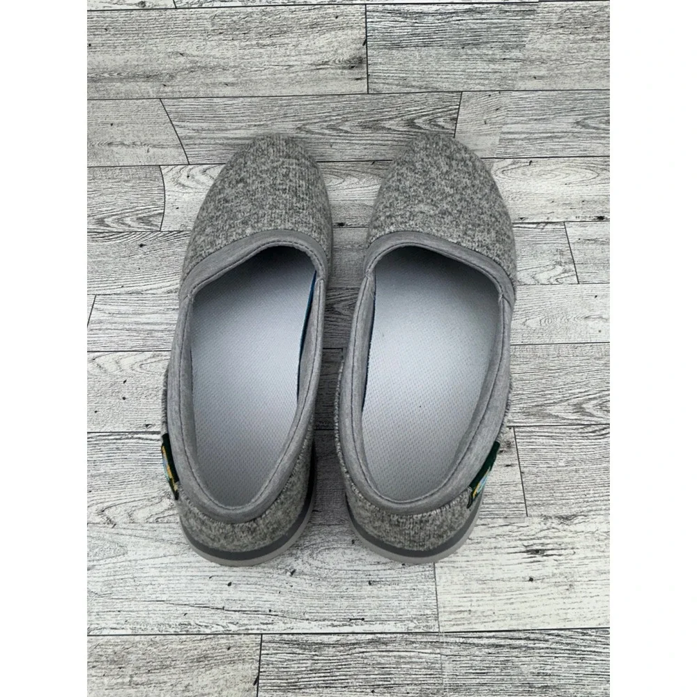 LL Bean Womens Everyday Slip-On Shoes Gray Knit Loafers 503514‎ Size 9 Medium